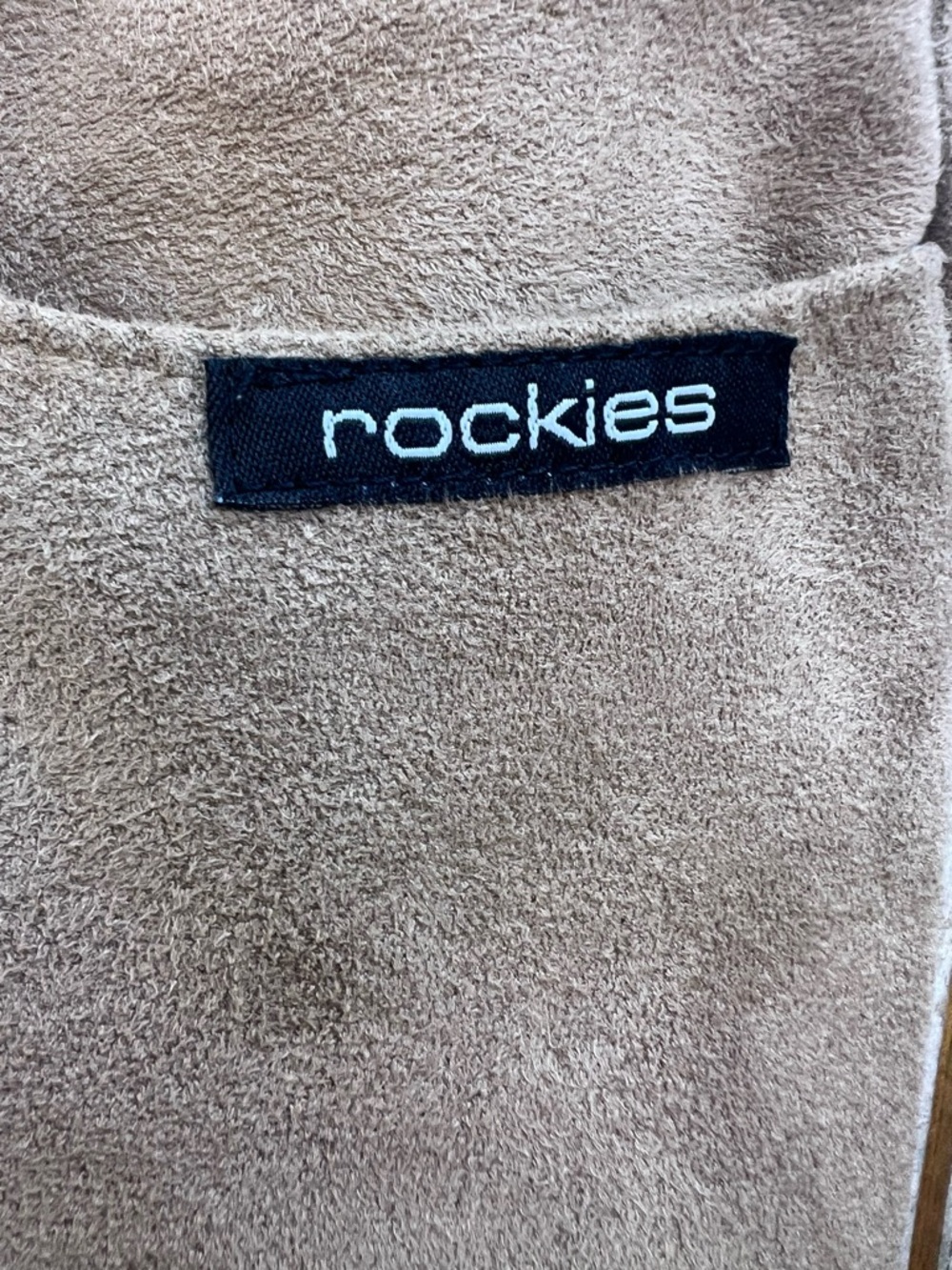 ROCKIES Vintage Tan Beige Suede like Pants High Rise Women’s 27 5 Long - Picture 3 of 9